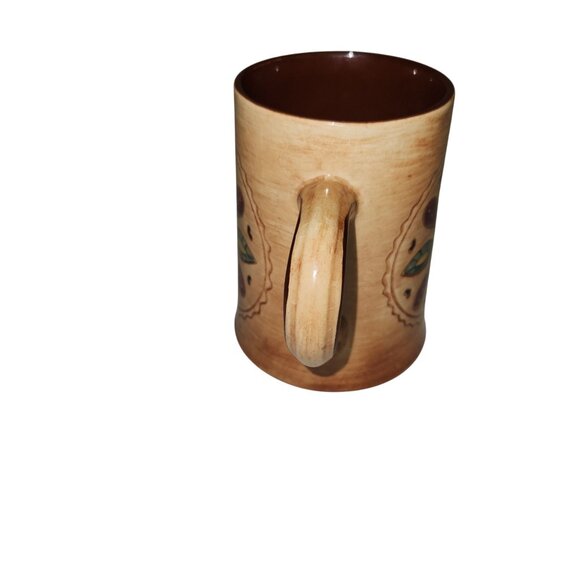 Handcrafted Pennsbury Pottery Mug With Rustic Floral Design HG11 - Picture 2 of 9